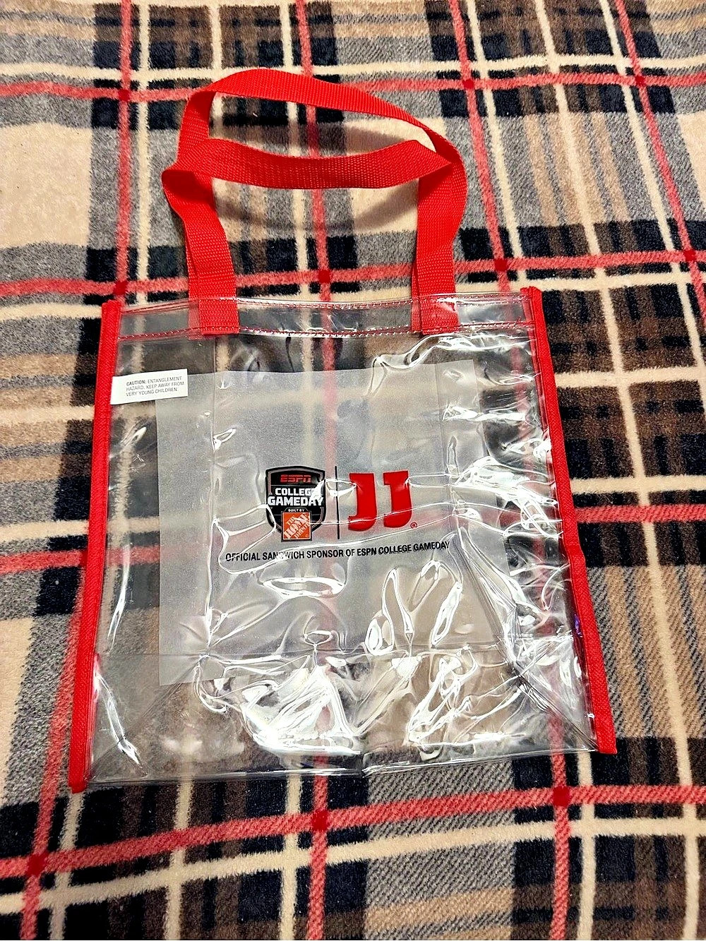 Jimmy John's ESPN College GameDay Clear Stadium Tote Bag